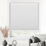 UNISHADES 1.5" Cellular Shades Cordless Blackout Light Blocking Honeycomb Shades Size 19" W × 36" H White - Blackout