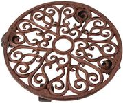 Esschert Design Large Cast Iron Plant Trolley - Round