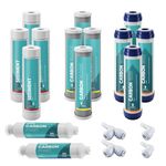 NU Aqua Reverse Osmosis Water Filter System Replacement Set - 4 Stage 2 Year Under Sink Kit - Includes Sediment, Carbon Filters, Parts & Fittings - Universal Undersink RO Filtration Cartridge Pack