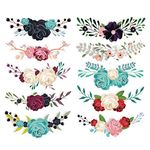 Flower iron on Sticker Heat Transfer Patches 10 PCS Appliques Decals for T-shirt Jeans Backpacks Jackets Dress Clothing Art Decoration Accessories