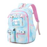 PALAY® School Bag for Girls Stylish Cute Cinnamoroll Kids School Bag Waterproof Backpack Durable Burden Relief School Bag Backpacks Children's Day Birthday Gift for Girls - Blue