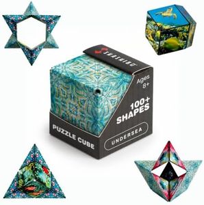 Shashibo Sensory Fidget Toy for Adults & Kids, Stress Relief Fidget Toy for Adults, Teens & Kids, Cool Fidget Toys for Desk, Classroom Must Have, Sensory Shape Shifting Cube, 100+ Possible Shapes