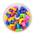 Hygloss Products Marine Life Animal Design-Arts & Crafts Activity-Multi Bracelets, Necklaces & Keychains-50 Pieces, Assorted Colors, 50 Beads