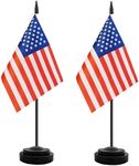 TrendPow 2 Pack USA Desk Flag, Amer