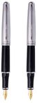 Camlin Elegante Fountain Pen - Black/Blue/Red (Pack of 2)