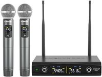 Phenyx Pro UHF Wireless Handheld Microphone System, 30 Adjustable Frequency Cordless Mic Sets with Case, All Metal Build, 200ft Coverage, Suitable for Home Karaoke, Weddings, DJ, Church (PTU-52)
