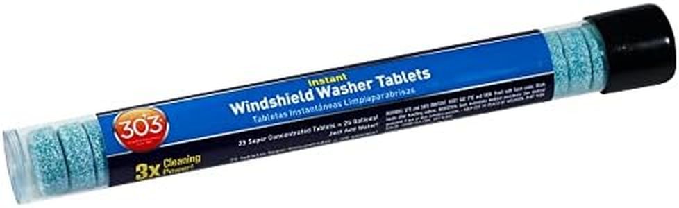 303 (230395) Products Automotive Instant Windshield Washer - 3X Cleaning Power - Super Concentrated Tablets - Just Add Water, 25 Tablet