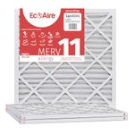 Eco-Aire 14x20x1 MERV 11, Pleated Air Filter, 14x20x1, Box of 3, Made in The USA