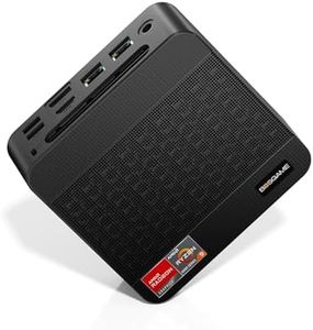 BOSGAME P4 Plus Gaming Mini PC Ryzen 7 5825U (Upgraded 5700U), 16GB RAM 512GB SSD Dual NIC LAN 2.5GbE Desktop Computers, Triple 4K Display, WiFi 6E, USB3.2, USB-C, BT 5.2, DP, HDMI 2.0