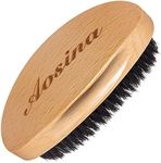 Medium Hard 360 Wave Brush Premium Curved Palm Brush Made with 100% Boar Hair Bristles and Nature Wood Great for 360 Waves and Wolfing