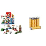 LEGO 71360 Super Mario Adventures Starter Course Set, Buildable Toy Game, 6 Plus Year Old & Amazon Basics AAA 1.5 Volt Performance Alkaline Batteries - Pack of 8 (Appearance may vary)