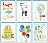 Hallmark Birthday Cards Assortment, 24 Cards with Envelopes (Rainbow Lettering, Best Day Ever)