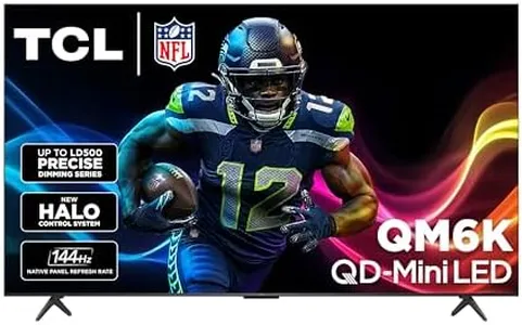 TCL 75-Inch QM6K QLED 4K Smart QD-Mini LED TV with Google TV (75QM6K, 2025 Model) Dolby Vision IQ, Dolby Atmos, HDR, Game Accelerator up to 288Hz, Voice Remote, Works with Alexa, Streaming Television