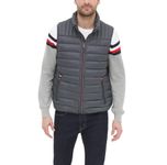 Tommy Hilfiger Men's Lightweight Packable Puffer Vest, Charcoal, L