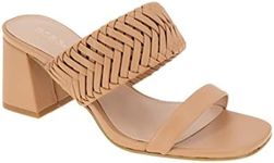 BCBGeneration Women's DILINY Heeled Sandal, TAN, 7.5