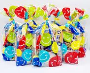 15 x Children's unisex smiley face fun pre filled party bags with favours and sweets for boys and girls