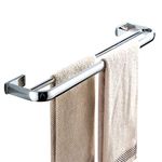 Flybath Towel Rail Bar Double Layer Brass Bathroom Stylish Towel Rack Holder Hanger Wall Mounted, Polished Chrome