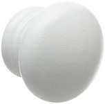 Merriway BH03886 Pine Wood Drilled Cupboard Cabinet Drawer Door Knob White Finish 38mm 1.1/2 inch
