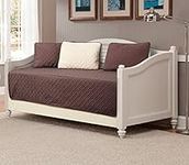 Mk Collection 5pc Modern Bedspread Day Bed Solid Embossed Reversible Coffee/Beige New