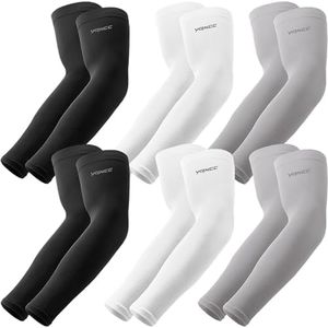YQXCC 6 Pairs UV Sun Protection Arm Sleeves - Tattoo Cover Up - UPF 50 Sports Compression Cooling Sleeve for Men & Women