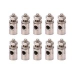 10pcs RC Stainless Steel Push Rod Connector, RC Plane Push Rod Stoppers For 1.8mm/1.9mm/2.0mm/2.1mm Steel Wire