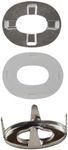 EZ-Xtend Fasteners Marine Grade, Twist Fastener Turn Button for Canvas with Clinch Plate and Flex Washer (Short Base - 10 PK)