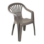 simpa Solana TAUPE Stackable Low Back Plastic Garden Chair for Indoor or Outdoor Use - Choose from Black, Green, White & Taupe Colours.