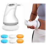 Cellulite Massager, Cellulite Remover with 6 Washable Pads, Handheld Anti Cellulite Massager, Body Sculpting, Relieve Fatigue for Neck, Shoulder, Waist, Abdomen, Buttocks, Legs