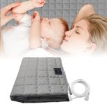 LAXVAPIU Grounding Mat Cotton Bed Pad Silver Fiber Quilted Grounded Play Mat 34.2x50 in Earth Connected Cloud Bedding with Cord