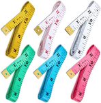 Tape Measure Body Measuring Tape, 6Pcs Sewing Tailor Craft Cloth Tape Measure Body Measurements Tape Dual Sided Retractable Ruler,Cloth Measuring or Sewing Tailor Fabric Tape Measure,60 Inch/1.5M