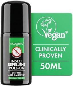 INCOGNITO Insect Repellent Roll on 50 ml - Maximum Strength, Vegan, DEET free formula - Mosquito Repellent and Effective On All Biting Insects - Travel Friendly - Bug Repellent Suitable for Humans, Transparent