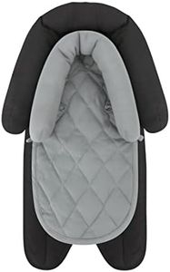 Pro Goleem Car Seat Head Support Infant, Soft Infant Car Seat Insert, 2 in 1 Carseat Head Support for Newborn, Perfect for Car Seat, Stroller, Swing, Bouncer, Gray and Black