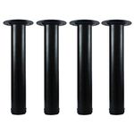 QLLY 12 inch Adjustable Metal Table Legs, Coffee Table Leg, End Table Leg, Furniture Leg Set, Set of 4 (Black)…