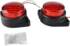 APSMOTIV 2PCS LED Side Marker Lights, 12V Waterproof Trailer Marker Light Red Universal Clearance Lights Surface Mount for Trucks Trailer RV Camper Boat Marine