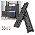 SHUHANG Drawer Runners Cabinet Drawer Slides Heavy Duty 45 kg Load Capacity Full Extension with Ball Bearing Slides 200 250 300 350 400 450 500 550 600 mm, Side Mount 1 Pair