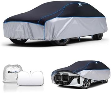 Hail Protector Car Cover for Sedan(Length:Length:195"-208") + Gift Windshield Sunshade, Multi-Layered EVA Hail Proof Car Cover, Padded Car Hail Protector Blanket for ES350, ModelS, Avalon, Impala etc.