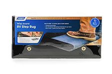 Camco 42904 Black Premium Wrap Around RV Step Rug (100% Polyester (17.5" x 18"))