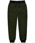 Southpole Boys' Basic Fleece Jogger Pant Sweatpants, Marled Olive(New/Logo Patch), L