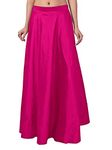 Studio Shringaar Women's Readymade Tafetta Maxi Skirt Lehenga (Free Size, Pink)