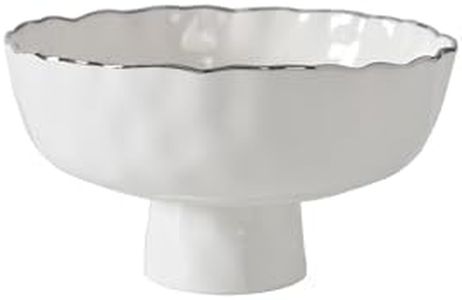 Pampa Bay Portofino Plata, Medium Footed Bowl, 8.5" D x 4.5"