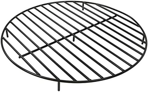 Sunnydaze 36-Inch Round Heavy-Duty Steel Fire Pit Grate - for Outdoor Firepits - Black
