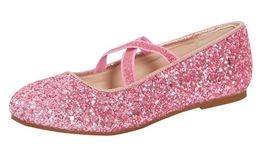 Lora Dora Girls Glitter Ballet Shoes Pink 1 UK