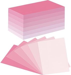 Fainne 300 Pcs Blank Index Cards 180 GSM Thick Card Stock Assorted Color Neon Blank Flash Cards Colorful Study Notecards for Organizing(Pink Series,3 x 5 Inch)