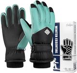 Skiing Gloves, Professional Ski Gloves for Men and Women, Winter Glove Waterproof Windproof, Thermal Ski Gloves for Cold Weather with Warm, Perfect for Skiing, Snowboarding & Winter Sports ( Green)