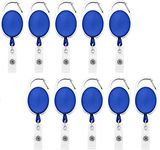 FEDUSID Badge Card Holder Oval Pulley Retractable Reel Blue (Pack of 10)