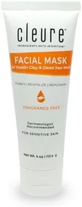 Cleure Pore Minimizing Face Mask - Unclogs Pores, Provides Oil Control & Soothes - Kaolin Clay, Shea Butter & Dead Sea Mud Mask for all Skin Types including Sensitive, Acne Prone, & Dry Skin (4 oz)