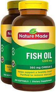 2 x 200Pk Nature Made Fish Oil 1200 mg Softgels Omega 3