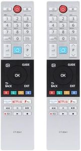 (Pack of 2) Universal TV Remote Replacement for Toshiba Remote Control CT-8541, Fit for Toshiba TV Remote Control 2018 2019 Ready HD LCD LED Smart TV, with 3 Streaming Keys, No Setup Required