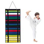 Picsline Taekwondo Belt Display Rack 15 Belts, Martial Arts Belt Holder, Karate Belt Holder for Martial Arts Learners (No Accessories Included) (Black)