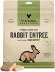 Vital Essentials Freeze Dried Raw Cat Food, Rabbit Mini Patties Entree, 15 oz
